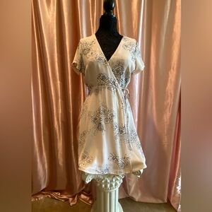 LUSH sheer blush color lined wrap dress says SizeL,it’s MED unbelievable Price